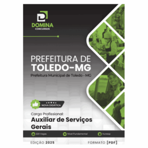 Apostila Auxiliar de Serviços Gerais Toledo MG 2025