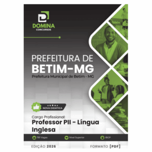 Apostila Professor de Inglês Betim MG 2026