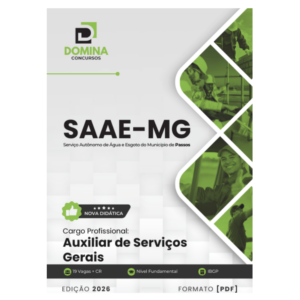 Apostila Auxiliar de Serviços Gerais SAAE Passos MG 2026