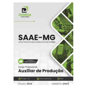 Apostila Auxiliar de Produção SAAE Passos MG 2026