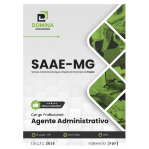 Apostila Agente Administrativo SAAE Passos MG 2026