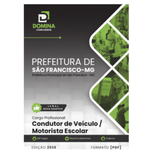 Apostila Motorista Escolar São Francisco MG 2026