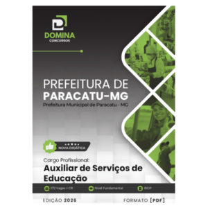 Apostila Auxiliar de Serviços de Educação Paracatu MG 2026