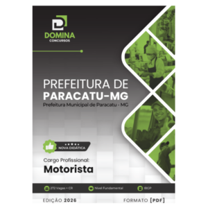 Apostila Motorista Paracatu MG 2026