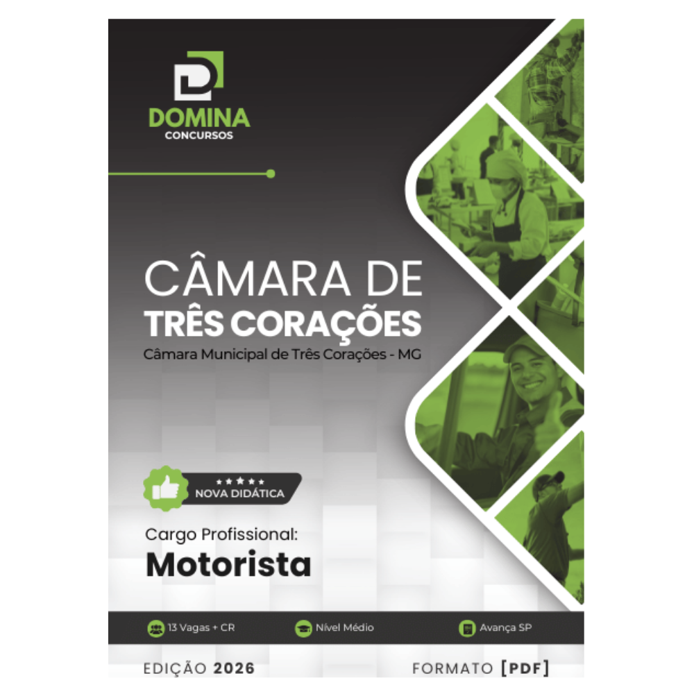 Apostila Motorista Câmara Três Corações MG 2026