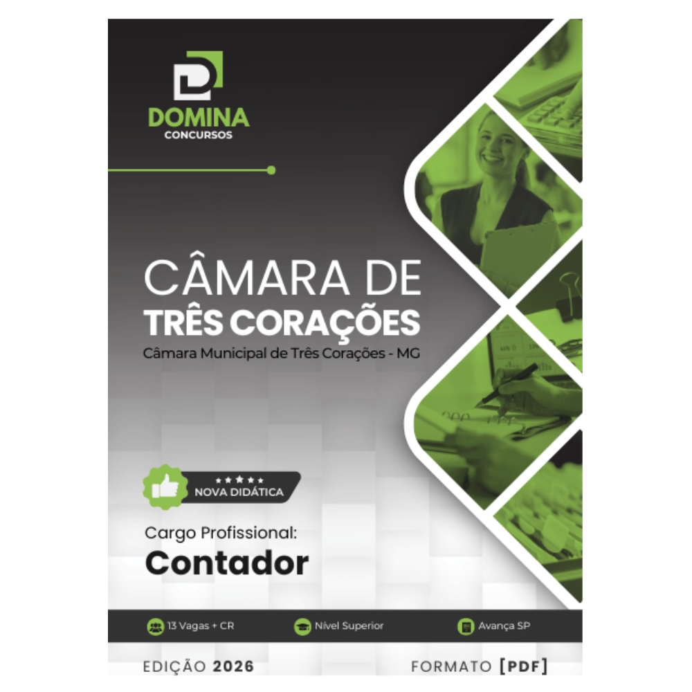 Apostila Contador Câmara Três Corações MG 2026