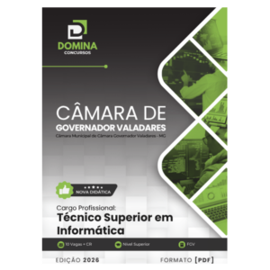 Apostila Técnico em Informática Câmara Governador Valadares MG 2026
