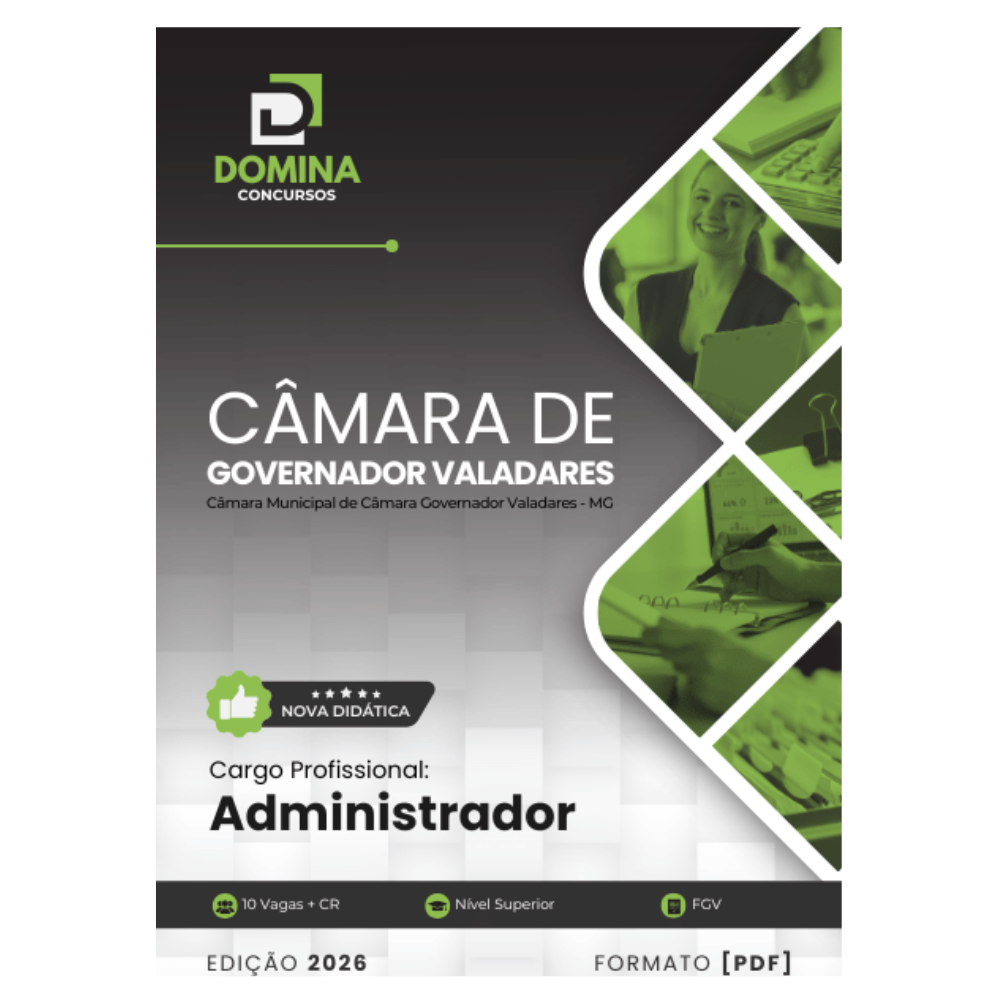 Apostila Administrador Câmara Governador Valadares MG 2026
