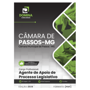 Apostila Agente de Apoio de Processo Legislativo Câmara Passos MG 2026
