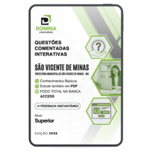 1000 Questões Comentadas Nível Superior São Vicente de Minas MG